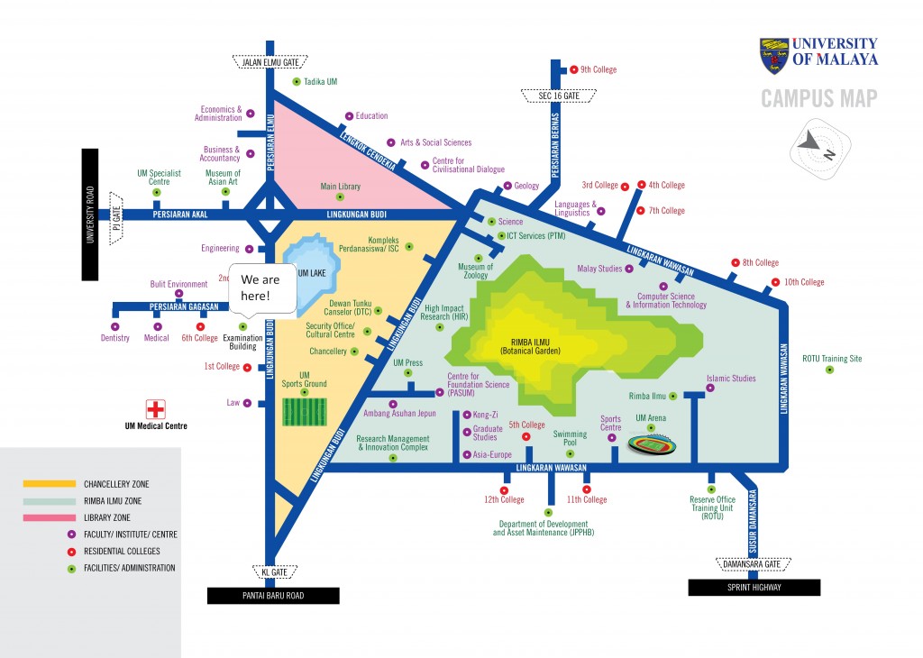 UM Campus Map Kinderland Preschool Malaysia